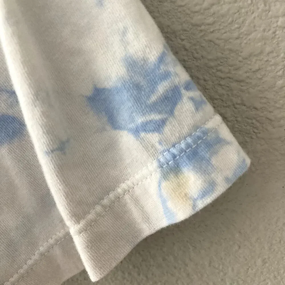Zara Nirvana Tie Dye T-Shirt - White Blue Pink - 8-9